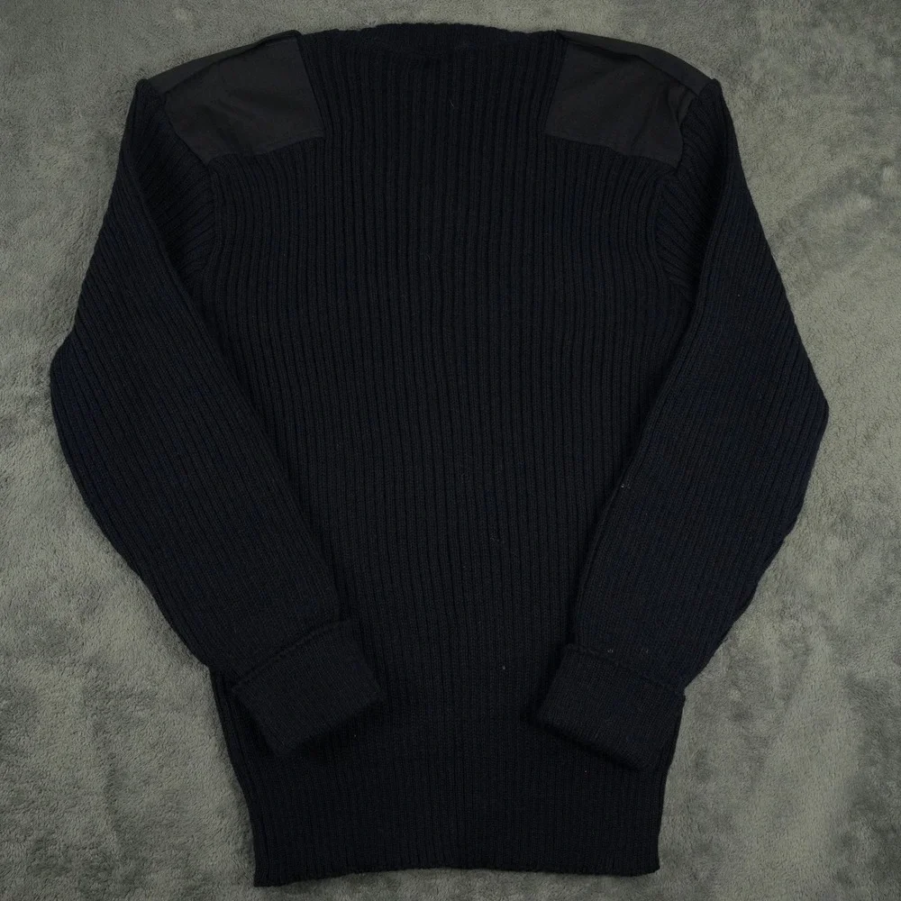 Brigade Quartermasters Woolly Pully Sweater Mens 52 Navy Blue Commando Ribbed